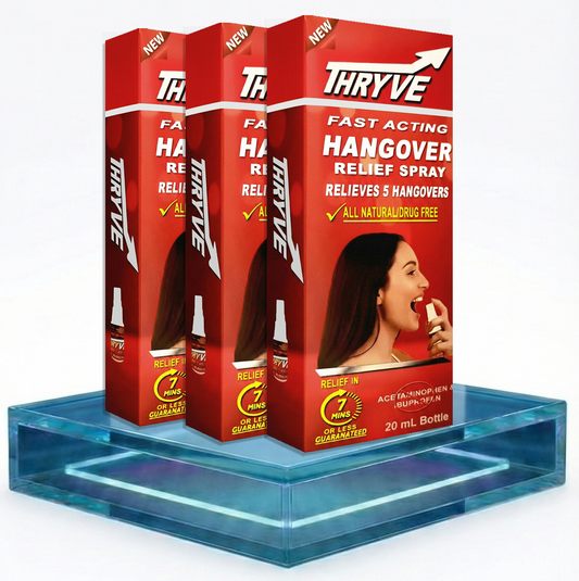 Thryve Head Pain Spray l All Natural-Drug Free Hangover Relief l BUDDY PACK
