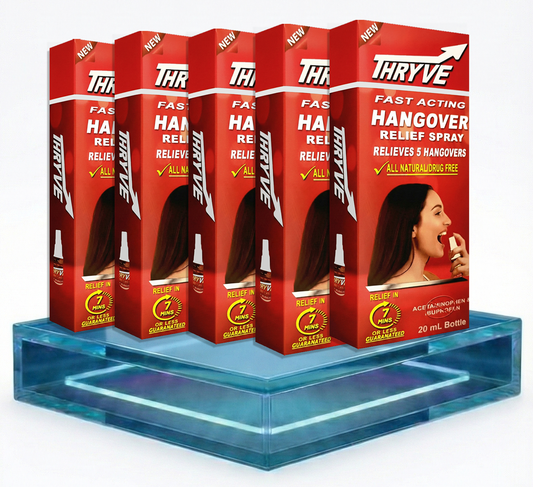 Thryve Head Pain Spray l All Natural-Drug Free Hangover Relief l PARTY PACK-NOW WITH FREE SHIPPING